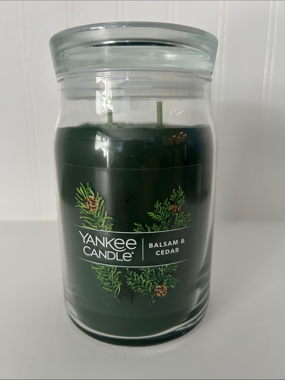 Yankee Candle Balsam & Cedar Jar Candle - Green
